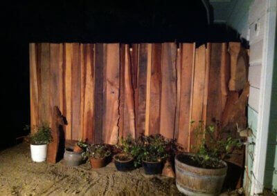 Custom hardwood fence built by SoCal Carpentry in San Diego California