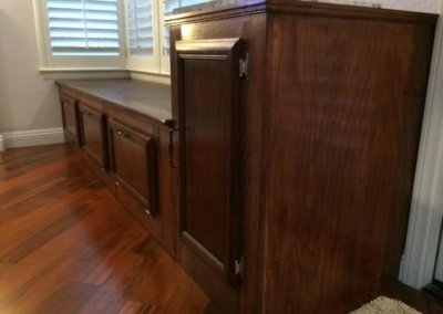 Custom Furniture building and refinishing by SoCal Carpentry, this furniture was restained and new hardware was added to update the look and feel.